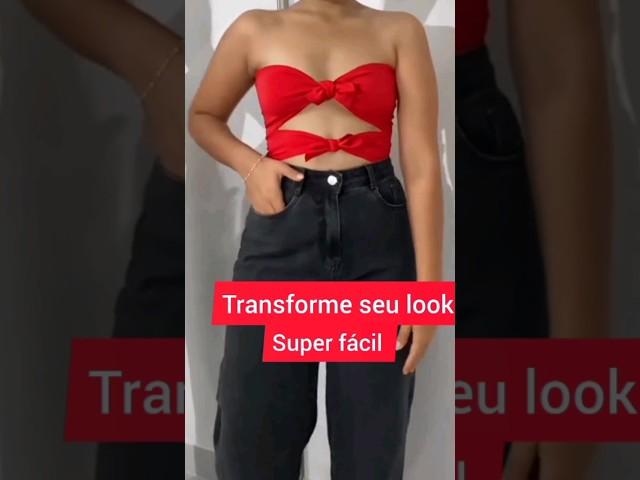 COMO TRANSFORMAR SAIA EM CROPPED. #diy #customização #cropped