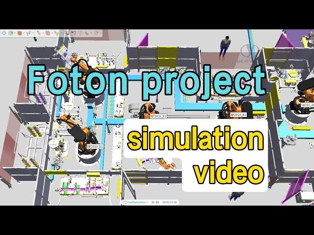 Virtual commissioning video | of each workstation of Foton project | workstation welding simulation