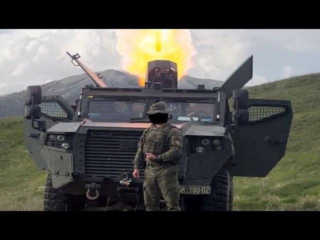 Kosovo Army Artillery Training with Vuran BMC Alkars in Albania 2024