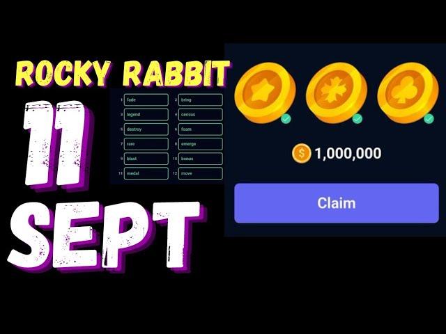 ROCKY RABBIT EASTER EGGS, ENIGMA AND COMBO (11th September)