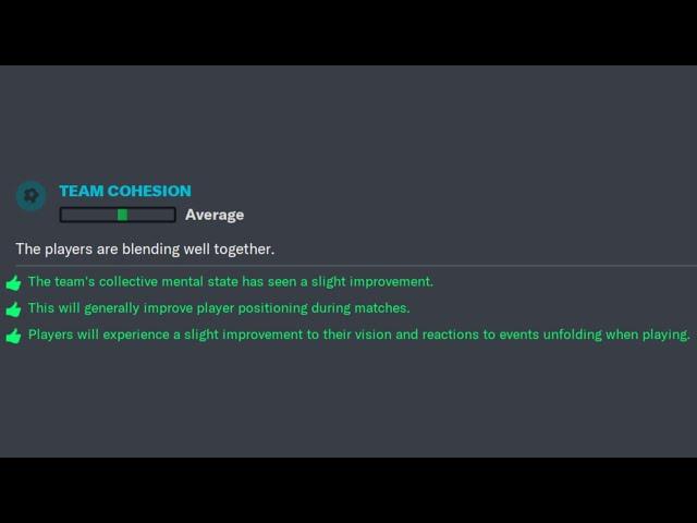 How Do You Improve Team Cohesion in Football Manager?