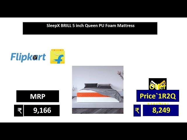 SleepX BRILL 5 inch Queen PU Foam Mattress