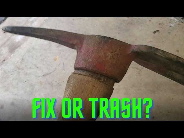 Loose Axe Head / pick mattock handle /New life to old tools / BBR style