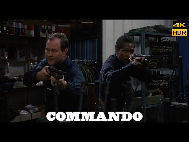 Commando (1985) Shopping? Scene Movie Clip Upscale 4K HDR Arnold Schwarzenegger