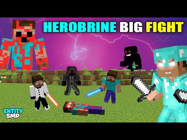 HEROBRINE BIGGEST FIGHT WITH DARK HEROBRINE  GIANT STEVA IS IN OUR WORLD | ENTITY SMP SEASON 3