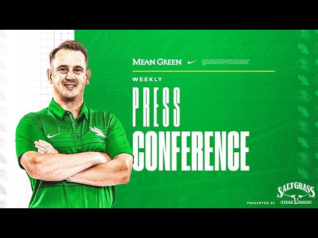 Eric Morris Weekly Press Conference vs Wyoming | Mean Green FB