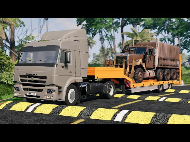 Trucks vs Speed Bumps #88 | BeamNG Drive | Truck &Too