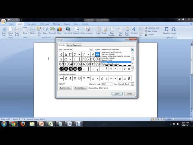 How to Insert All the Mathematical Symbols in Microsoft Word : Tech Niche