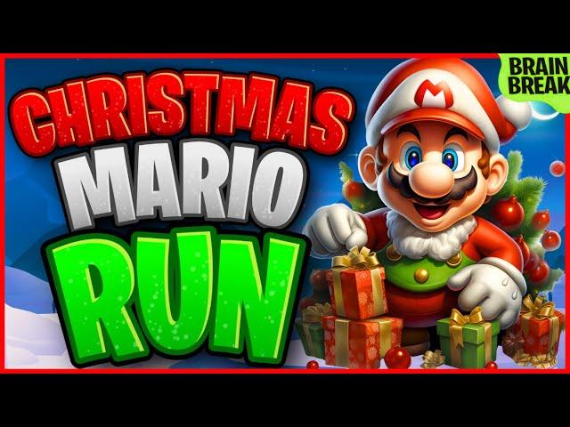 Christmas Mario Run! | Christmas Brain Break | Winter Just Dance | GoNoodle Inspired