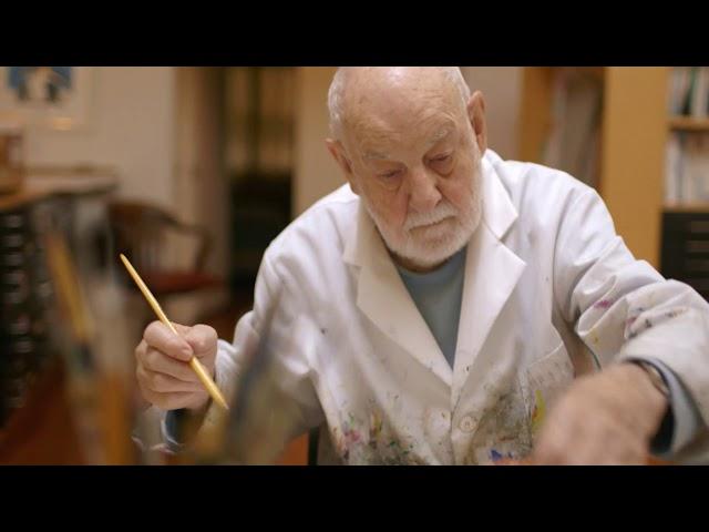 Eric Carle in seinem Atelier