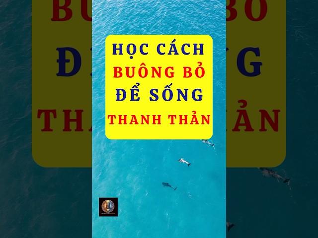 Học cách buông bỏ để sống thanh thản #nangluongtamthuc