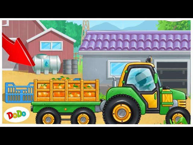 Traktor erntet Orangen für Orangensaft | Kids Video | Dodo Kindervideo