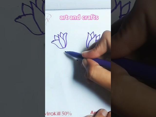 easy drawing # flower # creative # step by step video # easy and simple # art and crafts # short