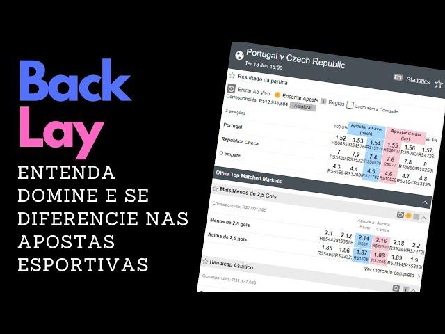 COMO funciona o BACK  e LAY nas Apostas Esportivas