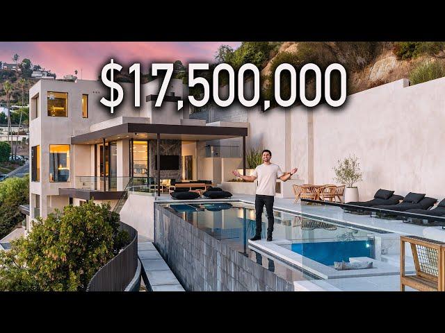 Touring a 5-Story Hollywood Hills Mansion with an Infinity Edge Pool