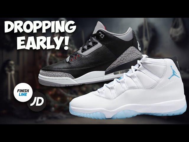 DROPPED EARLY Jordan 11 Legend Blues Jordan 3 Black Cement EA & More Raffles Opening!