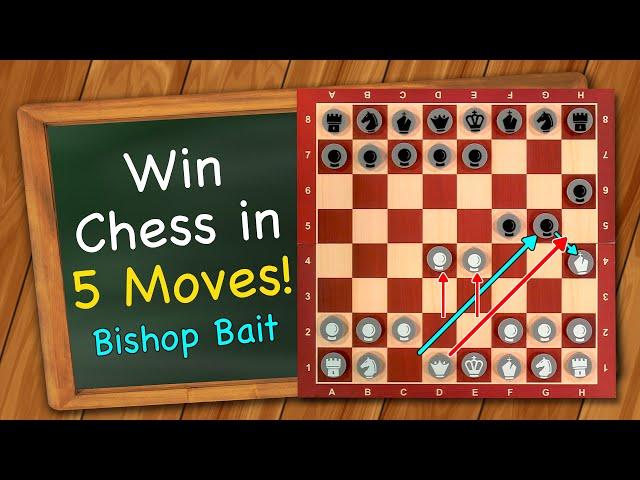 How to win Chess in 5 moves by baiting your opponent!