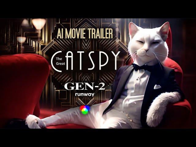 The Great Catspy - GEN-2 AI Text-to-Video Movie Trailer