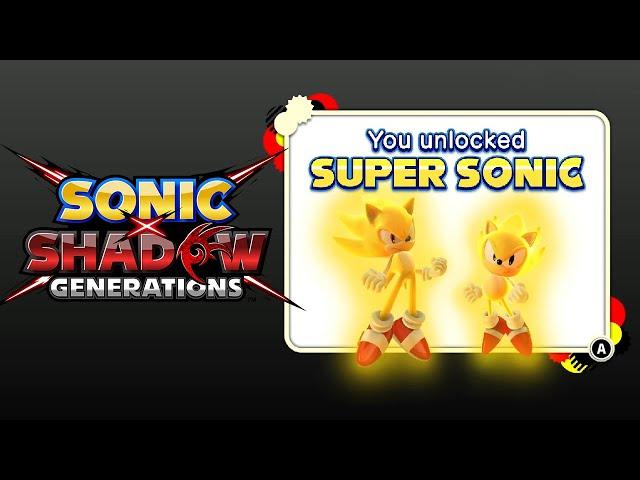 Sonic Generations (Switch) - How To Unlock SUPER SONIC (+ Gameplay)