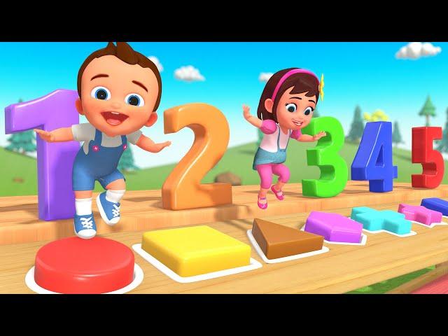 Learn Shapes & Numbers Wooden Slider Tumbling Toys | Preschool Kids Learning 3D Educational Toddler