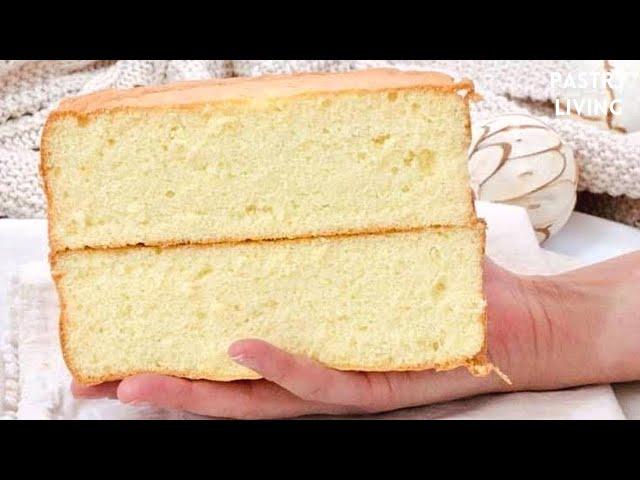 FLUFFY Vanilla Sponge Cake Recipe | The BEST Genoise Sponge Cake