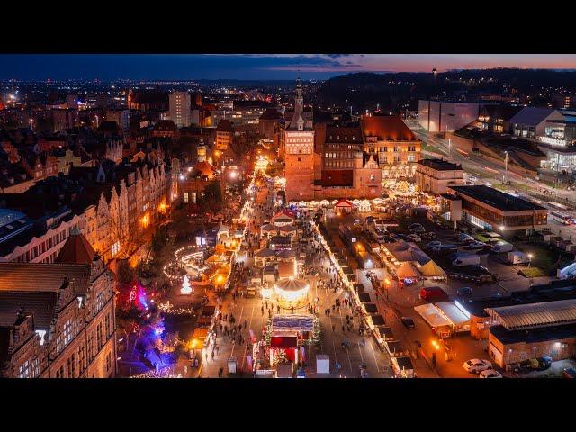 Jarmark Bożonarodzeniowy 2024 w Gdańsku - Dron 4K / Christmas Market in Gdansk, Poland