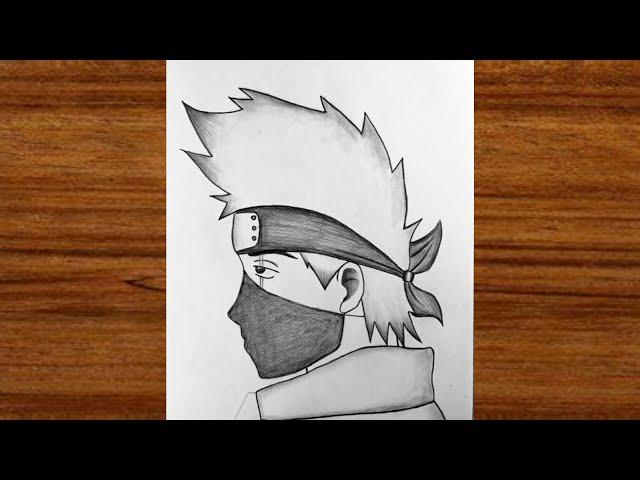 Easy Anime drawing | Step by step anime drawing | Anime drawing for beginners | how to draw Kakashi