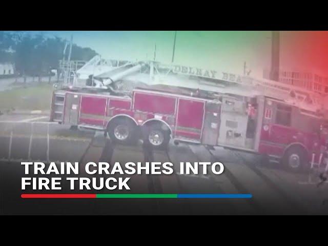 Train dashcam vid shows lead-up to collision with fire truck | ABS-CBN News