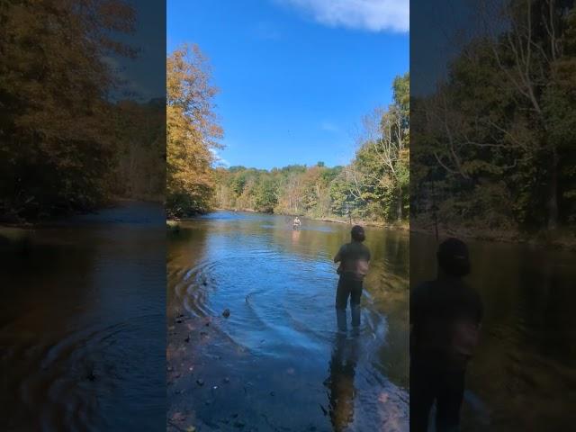 Dylan's First Salmon River Salmon Fight