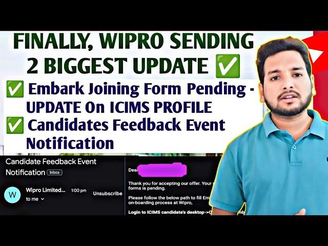 Wipro Onboarding Process Latest Update | 2 Big Update After Acceptance Offer Letter | Feedback Mail