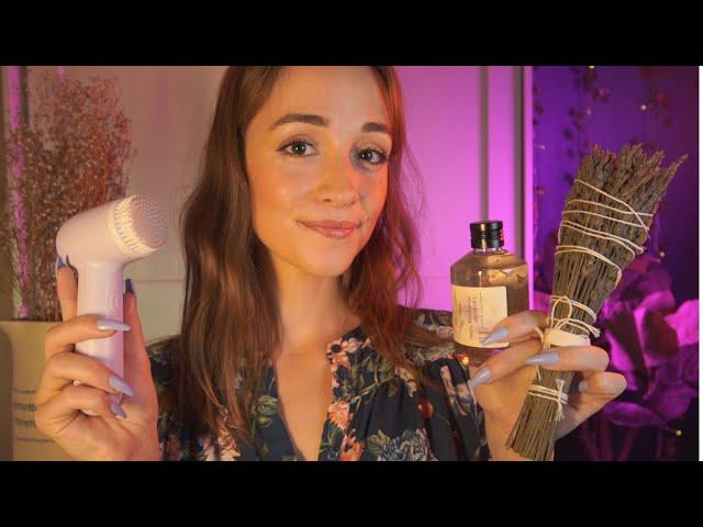 ASMR | Lavender Spa Facial Treatment  {Layered Sounds, Personal Attention}