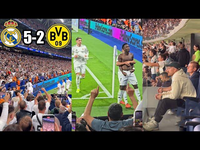 Completely Crazy Scenes At The Santiago Bernabéu As Vini Jr. Scores A Hattrick Against Dortmund