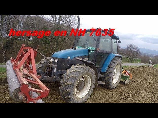 Hersage 2018 en New Holland 7635 et Amazone KE 253