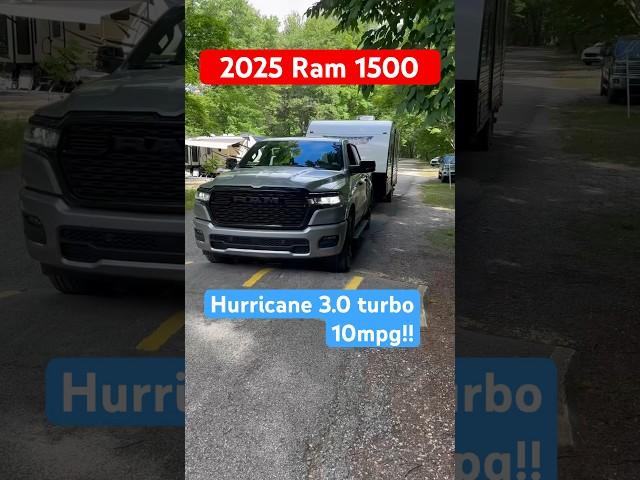 2025 Ram 1500 hurricane 3.0 turbo towing fuel mileage mpg better than Hemi v8?