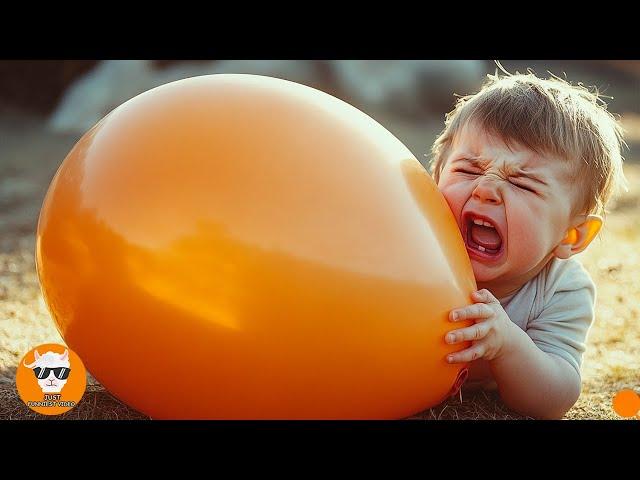 Boom!!! FUNNY Babies Shocked in Pop Balloons #2 - Funny Baby Videos | Just Funniest