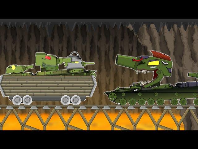 CHASE FROM THE MONSTER KV-6 AGAINST Monty - Cartoons about tanks