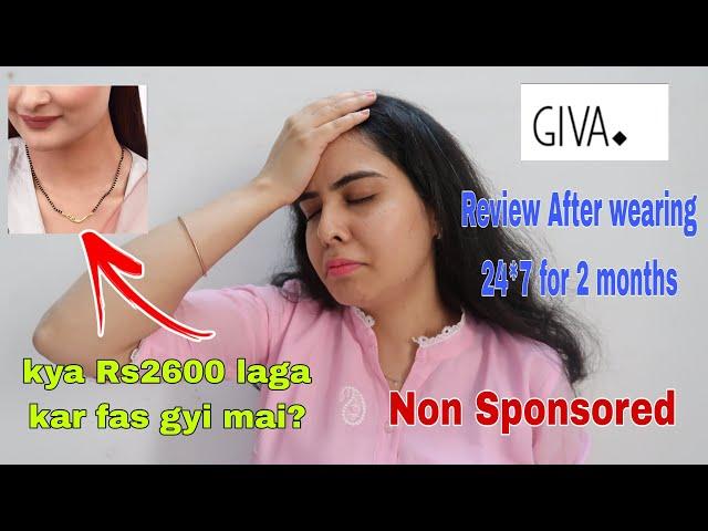 GIVA gold plated mangalsutra Review After wearing 24*7 for 2 months | Water Test | Results