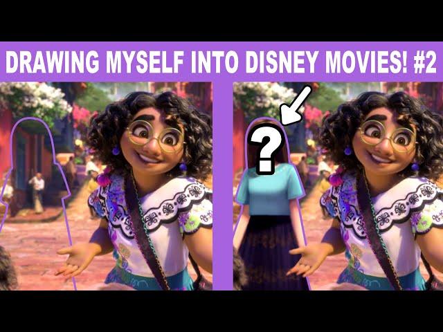 Drawing Myself into Three Disney Movie Screen Captures!