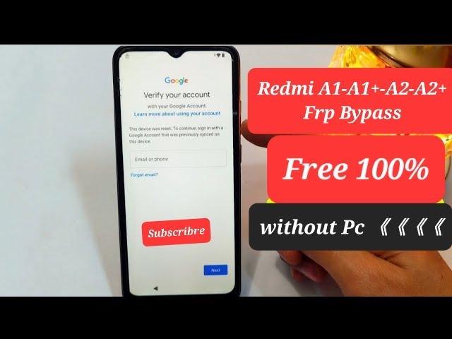 Redmi A1/A1Plus/A2/A2Plus Frp Bypass Without Pc|| New Security 2024||Subscribe My YouTube Channel.