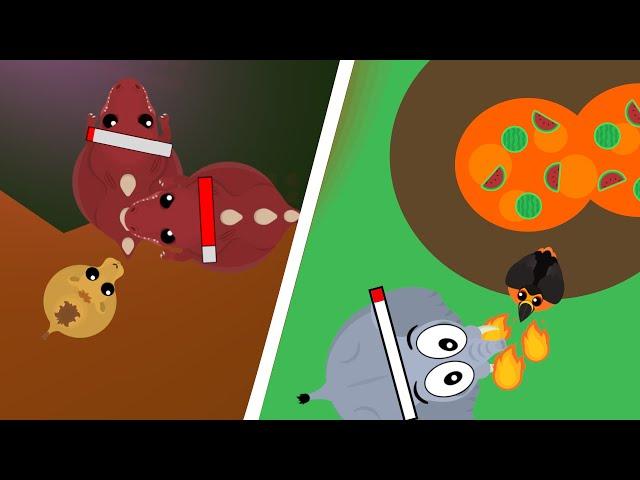 CAMEL KILLS T-REX & LAVA TOUCAN KILLS ELEPHANTS!! IN MOPE.IO (COMPILATIONS KILL MOPE.IO)