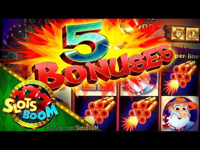 5 BONUSES Where's the GOLD !!! 5c Aristocrat Video Slot in Casino