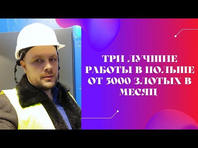 Три лучших работы в Польше по безвизу от 5000 злотых в месяц. Работа без знания польского языка