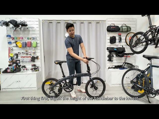 How to fold an Ethereal Swift D8 folding bike bicycle