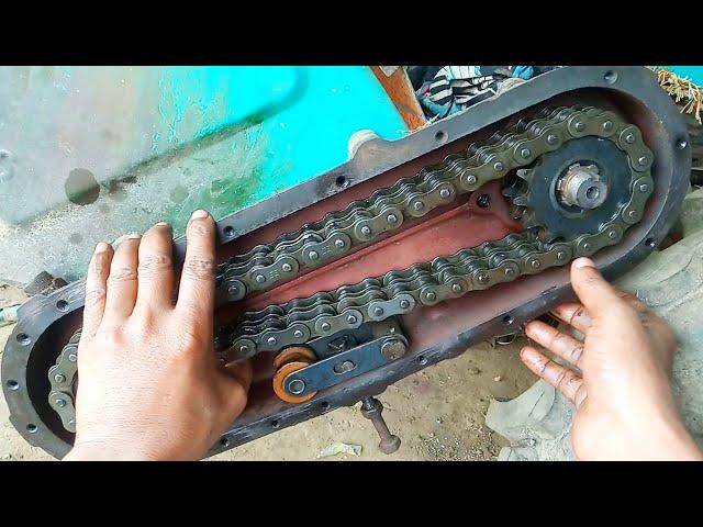 Rotary tiller shaft fitting.|Power tiller Rotary blade shaft install.