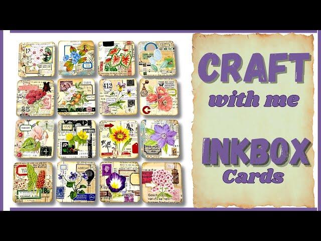 CRAFT WITH ME - USE UP YOUR SCRAPS -  MAKING INKBOX CARDS - #papercraft #junkjournalideas