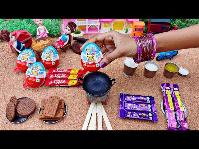 Miniature Kinder Joy Chocolate Cake Recipe | Chocolates with Biscuits cake Recipe | Chocolate Cake