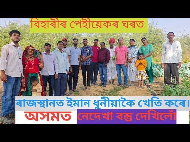 ইমান ধুনীয়া ৰাজস্থানত খেতি | বিহাৰীৰ পেহীয়েকৰ ঘৰত কৰা খেতি | Rajasthan kheti