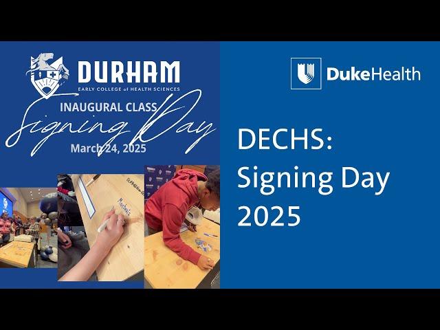 First Signing Day - Durham Early College of Health Sciences