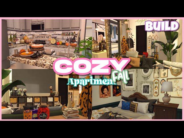 speed decorate a cozy fall apartment with me  | the sims 4