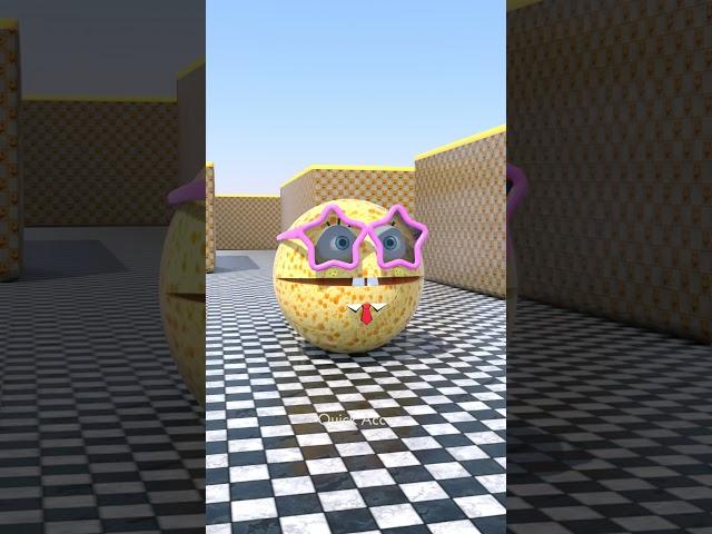 Plastic Robot Pacman vs Sponge #Shorts